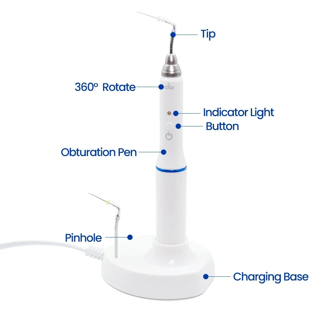 تعزيز علاج قناة الجذر باستخدام نظام obturation الأسنان اللاسلكي. قلم تسخين لاسلكي + 2 نصائح. ارتفاع سريع 0.2 ثانية. #5