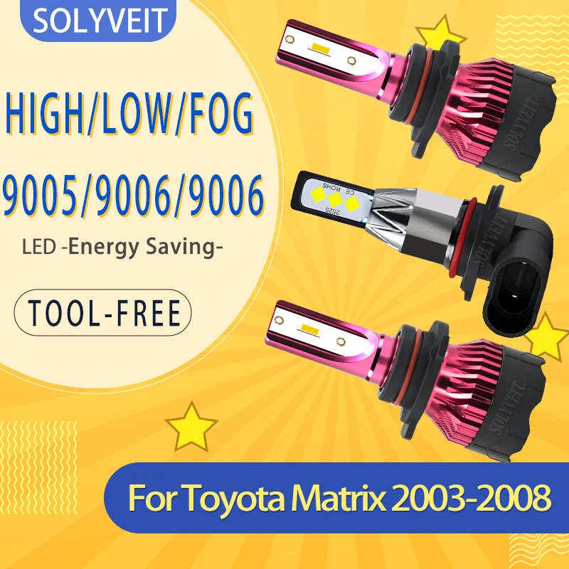 

Bright Illumination Waterproof IP67 9005 9006 9006 Headlight foglight LED For Toyota Matrix 2003 2004 2005 2006 2007 2008