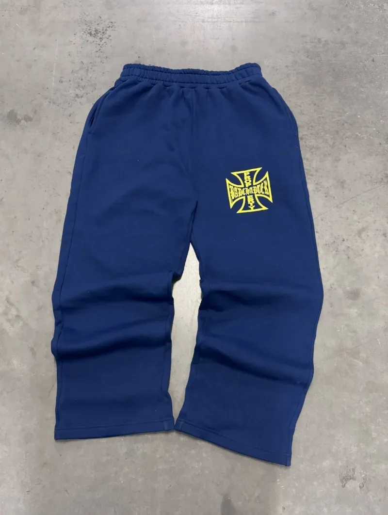 Y2k American Letter Cross Logo Set Man Clothing Streetwear Harajuku Gothic Women Retro Hoodies Couple Sweatshirts Sweatpants - Image 6