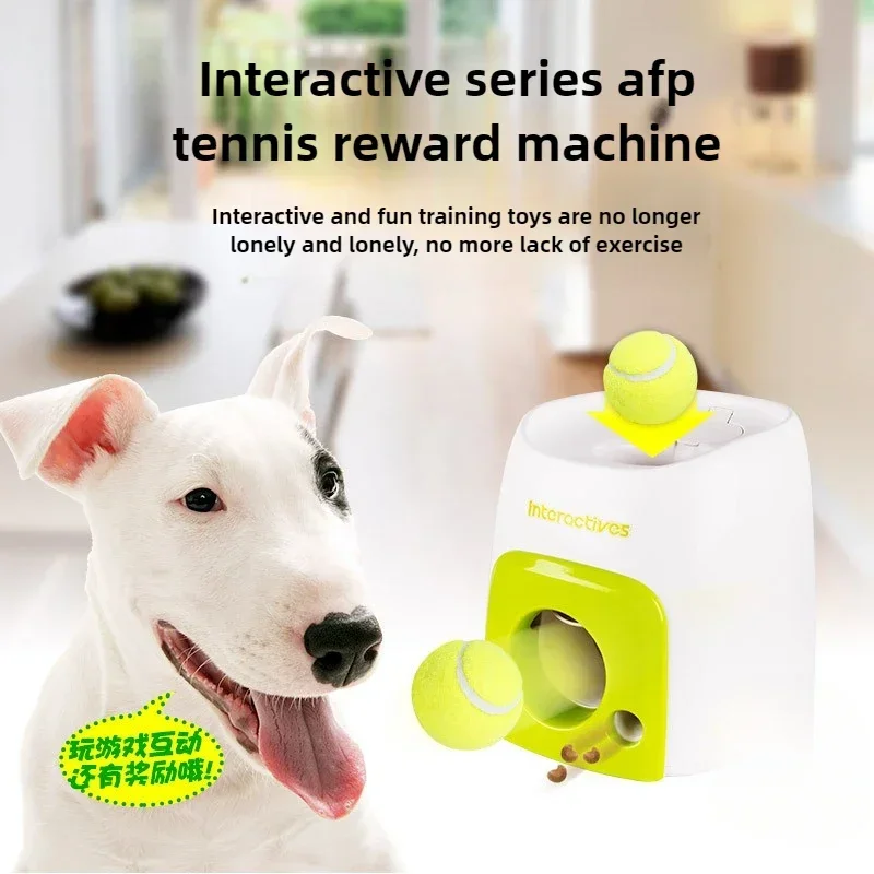 Dog Interactive Training Reward Machine Smart Pet Leakage Tennis Feeder Toys Pet Supplies Dogs Toys
