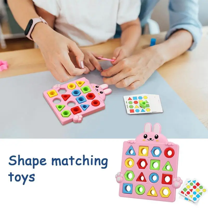 Jeu d'association de formes géométriques pour enfants, puzzle 3D, jouet Montessori dos, interaction d'apprentissage précoce, documents, cadeaux