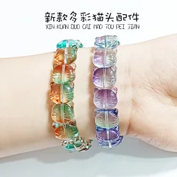 20PCs 11x13MM Multicolor 3D Cat Animal Lampwork Glass Beads For Women Girls DIY Spacer Beads Necklace Earrings Jewelry Making