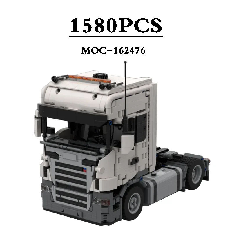 R500 Series 5 4x2 Truck MOC-162476 Trailer 1:21 Body 1580pcs Mechanical Building Blocks Toy Model Kids DIY Christmas Gifts