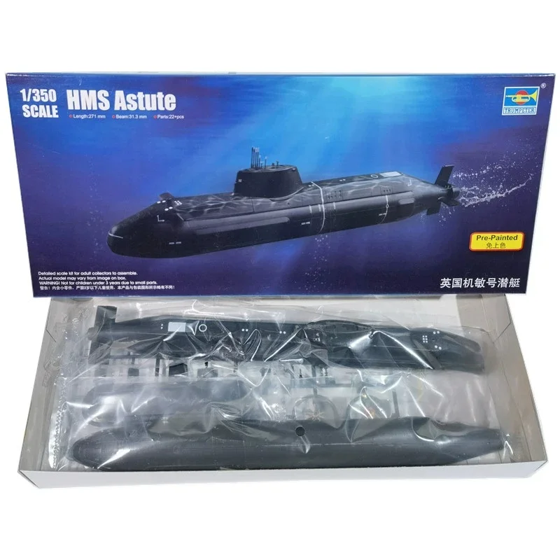 TRUMPETER Escala 1/350 HMS Astute Classnuclear Poweredattack Submarinos Modelo de quebra-cabeça de montagem de plástico