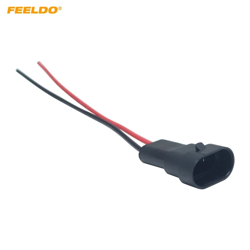 FEELDO Auto 9005/HB3 9006/HB4 H10 Male Connector Wiring Harness Plug Adapter For Headlight Fog Light Lamp Cable