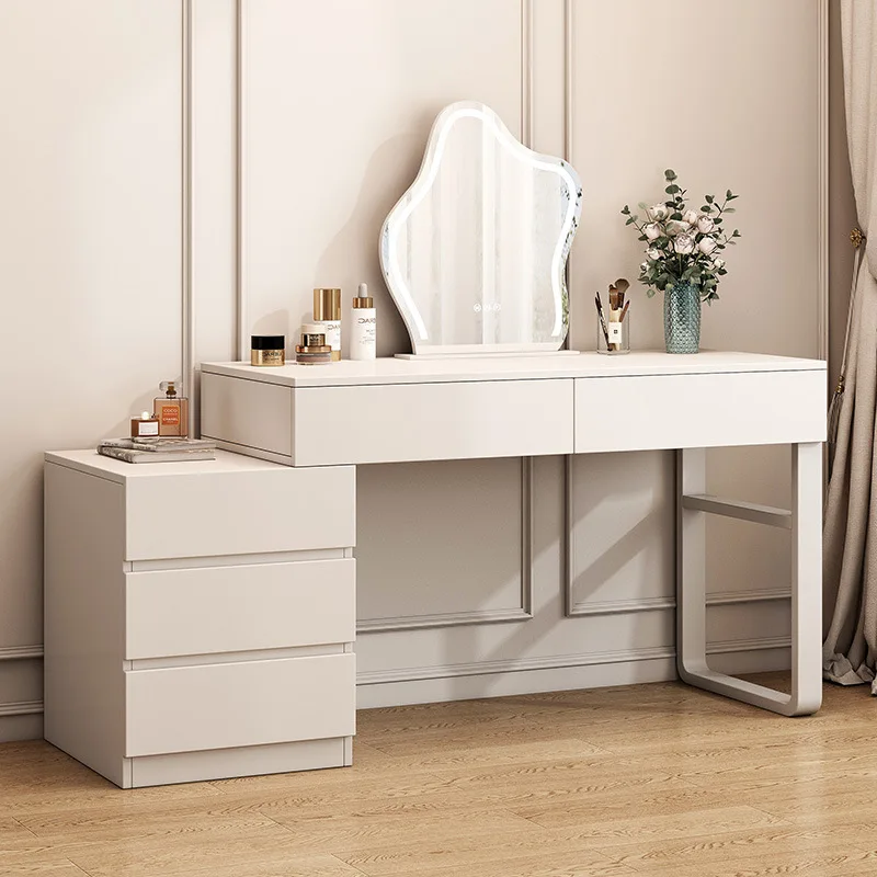 Fashion Cream wind dresser bedroom bedside table integrated modern simple small apartment master bedroom desk mirror