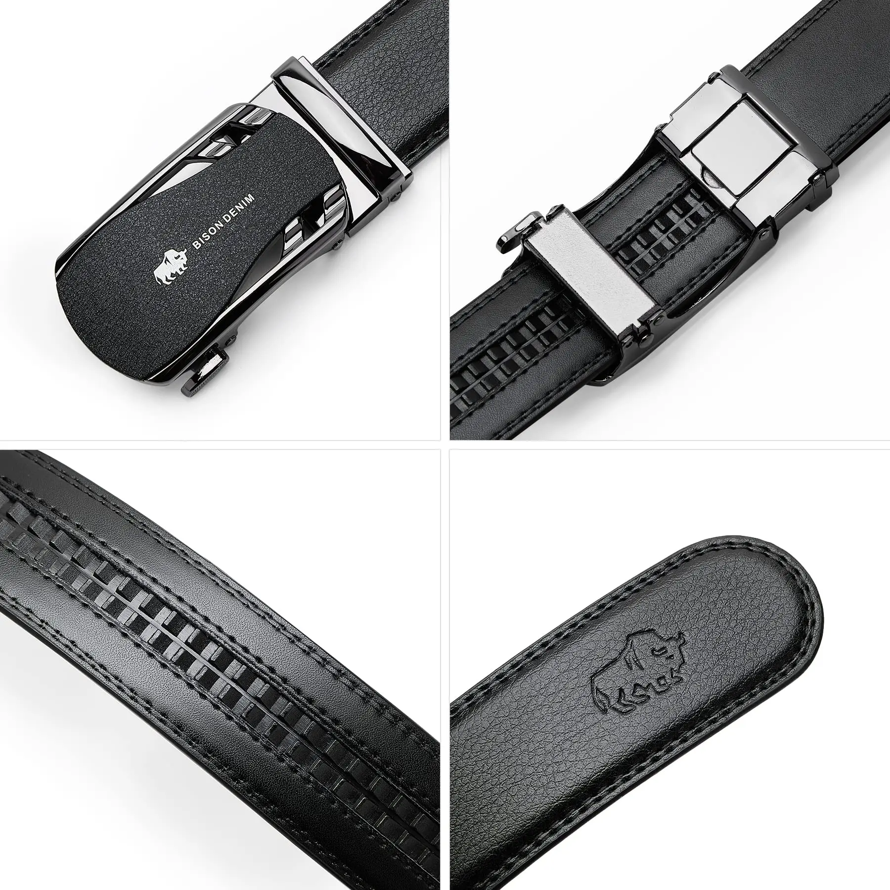 Luxury Brand Business Belt Men Top Quality Genuine Leather Waist Strap Black Male Simple Automatic Buckle Jeans Belts for Men view 6