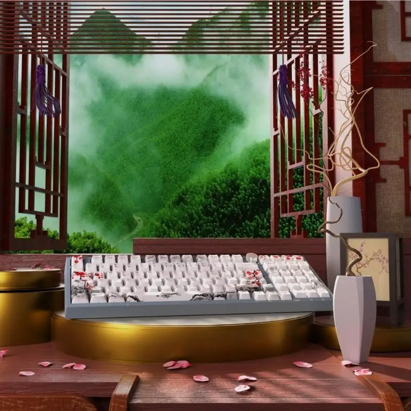 462E 128Key Mechanical Keyboards Keycaps OEM Height Sublimations Multiple Languages