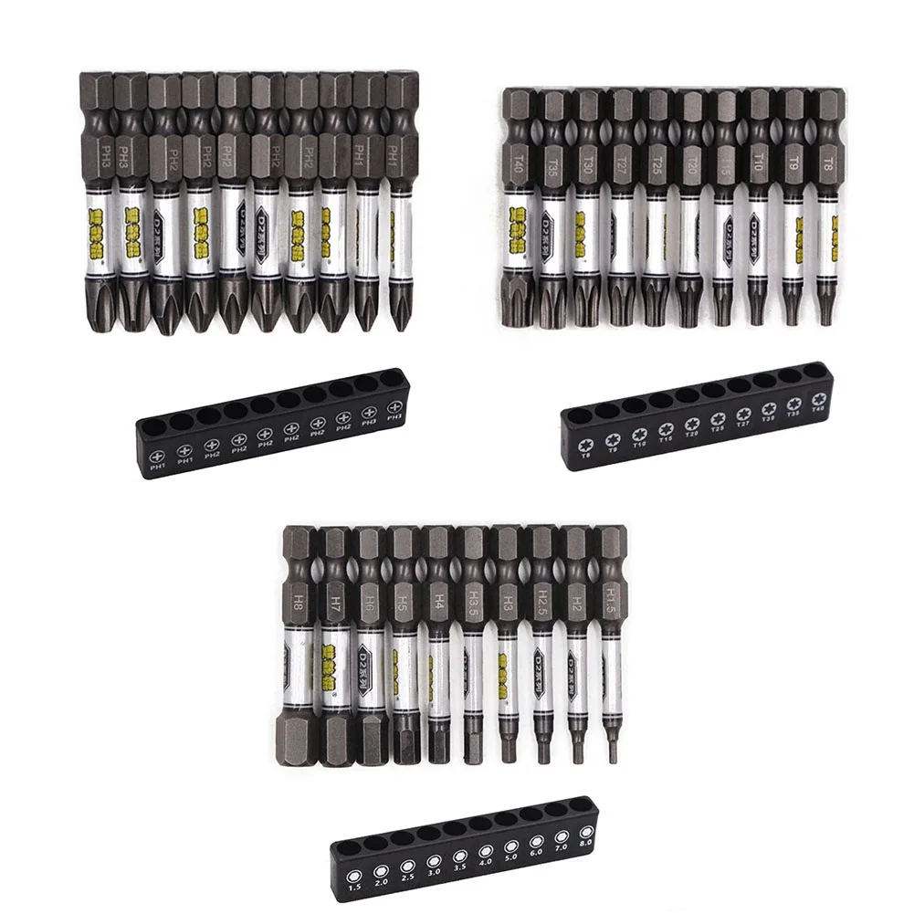 

33pcs Hexagonal Bit Set 1/4 Screwdriver Bit Set Magnetic Cross Torx With Bit Holder PH1 PH2 PH3 Electric Drill Driver Tool Part