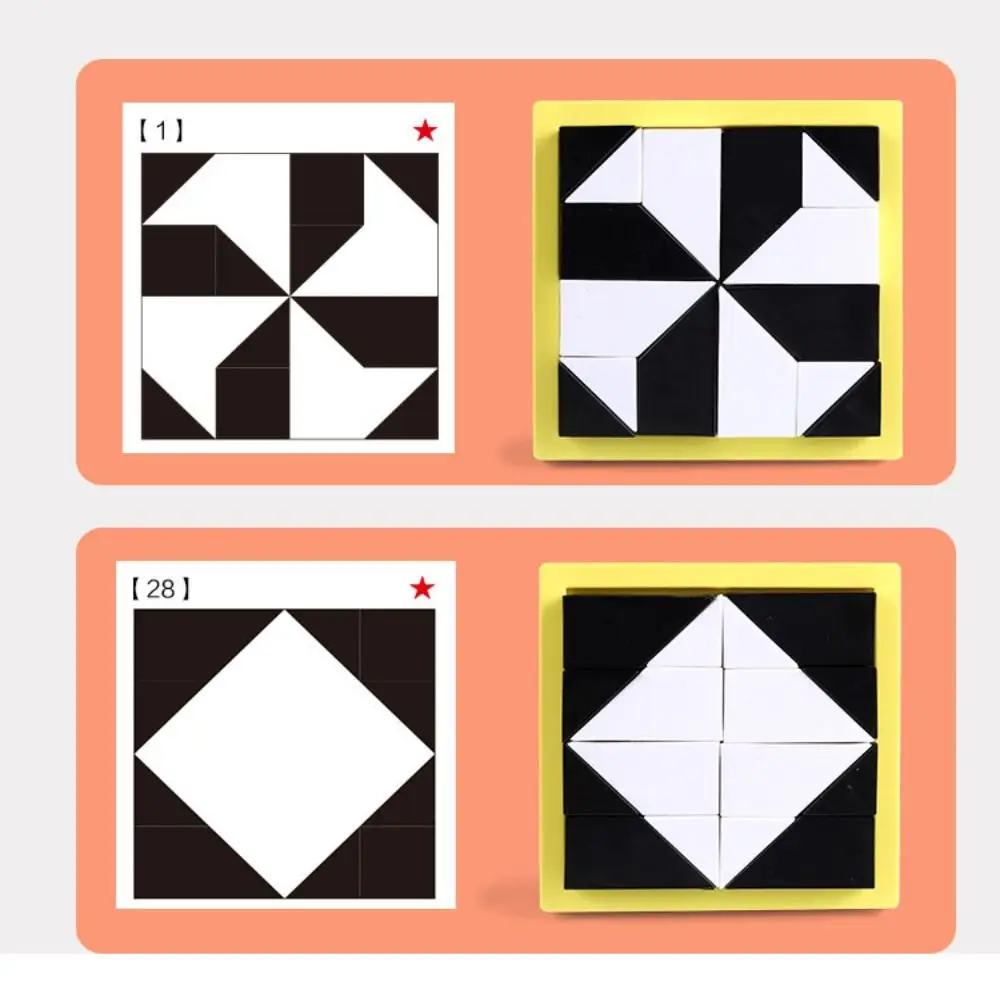 

365 Level Building Block Spatial Reasoning Black White Intelligent Puzzle Puzzle Logic Thinking Training