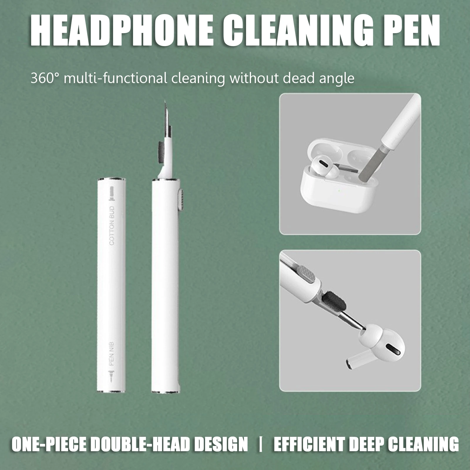 Bluetooth Earphones Cleaner Kit for1 2 Earbuds Pen Brush Wireless Headphones Case Cleaning Tools for Iphone Samsung