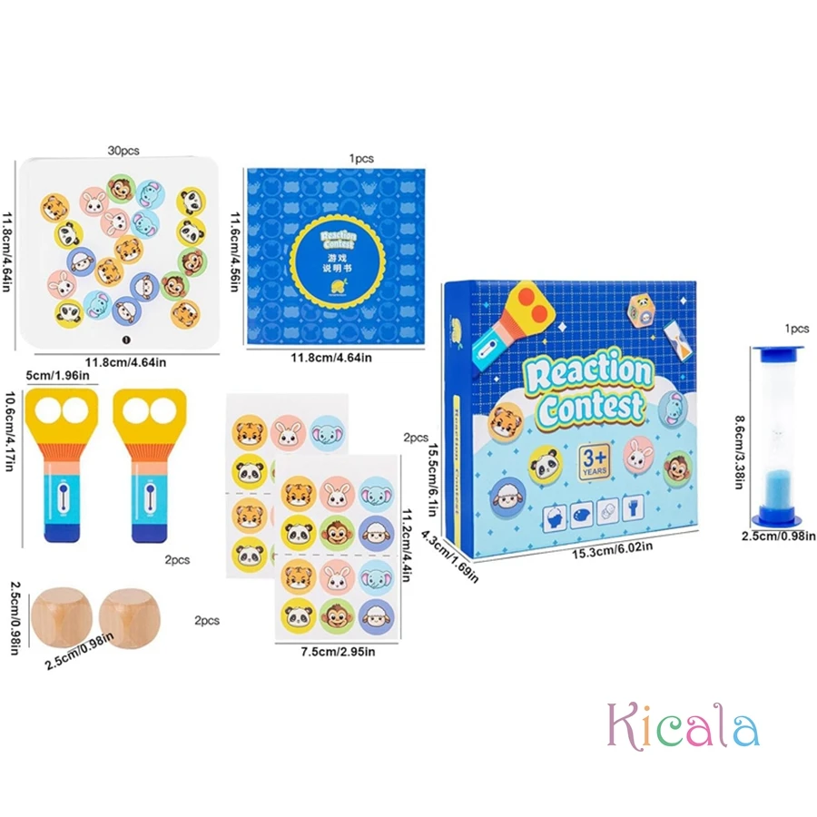 Juegos de mesa para niños, juguete de entrenamiento de reacción divertido de dibujos animados, rompecabezas para niños, juguetes a juego, juguetes educativos Montessori, pensamiento lógico
