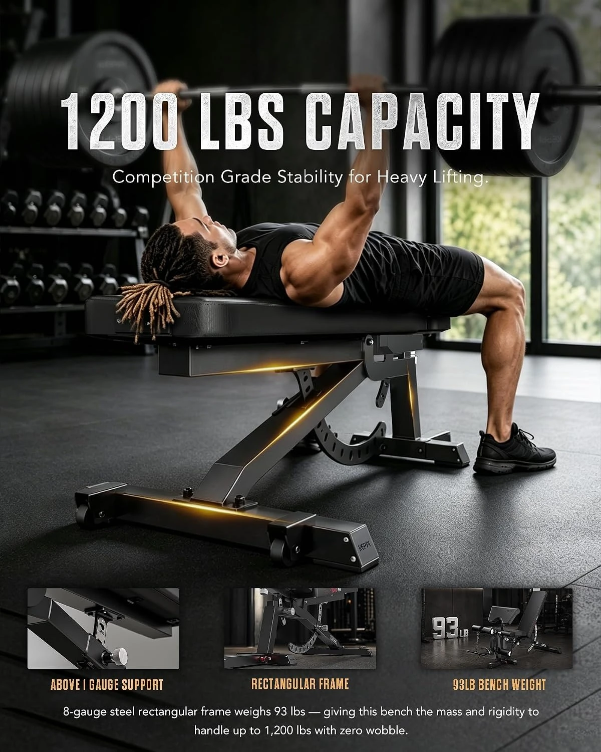 Functional Weight Bench - Bench3000 V2 for Leg Extension/Curl, Customized