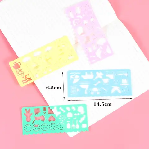 4 पीस बच्चों के ड्राइंग खिलौने पेंटिंग टेम्पलेट बोर्ड प्लास्टिक रूलर आर्ट क्राफ्ट जुगेट्स लर्निंग ड्रा शैक्षिक खिलौने बच्चों के लिए उपहार 10 best sales बच्चों के लिए लकड़ी के खिलौने - №8