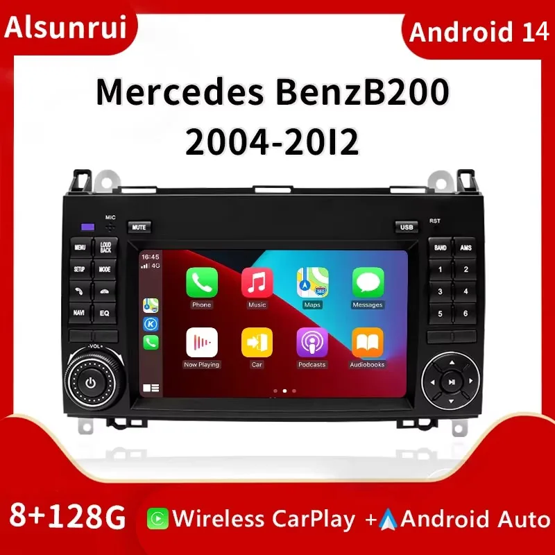 

2 Din Android 14 Car Screen For Mercedes Sprinter Benz B200 Vito W639 Viano B Class W169 W245 W209 Radio Multimedia 4G Carplay