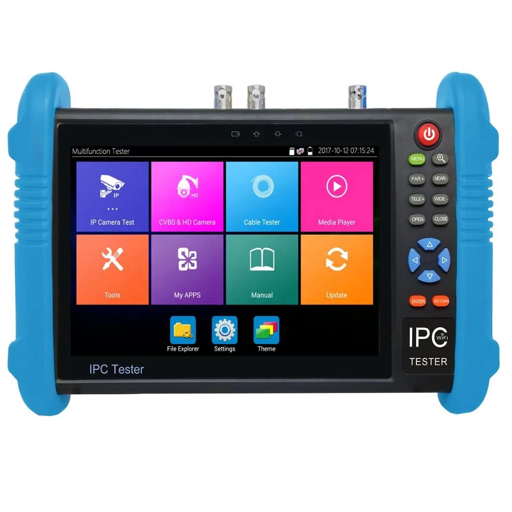 Venta caliente 7 pulgadas pantalla táctil WIFI 8MP TVI 8MP CVI 8MP AHD cámara H.265/H.264 entrada HD CCTV IPS cámara probador