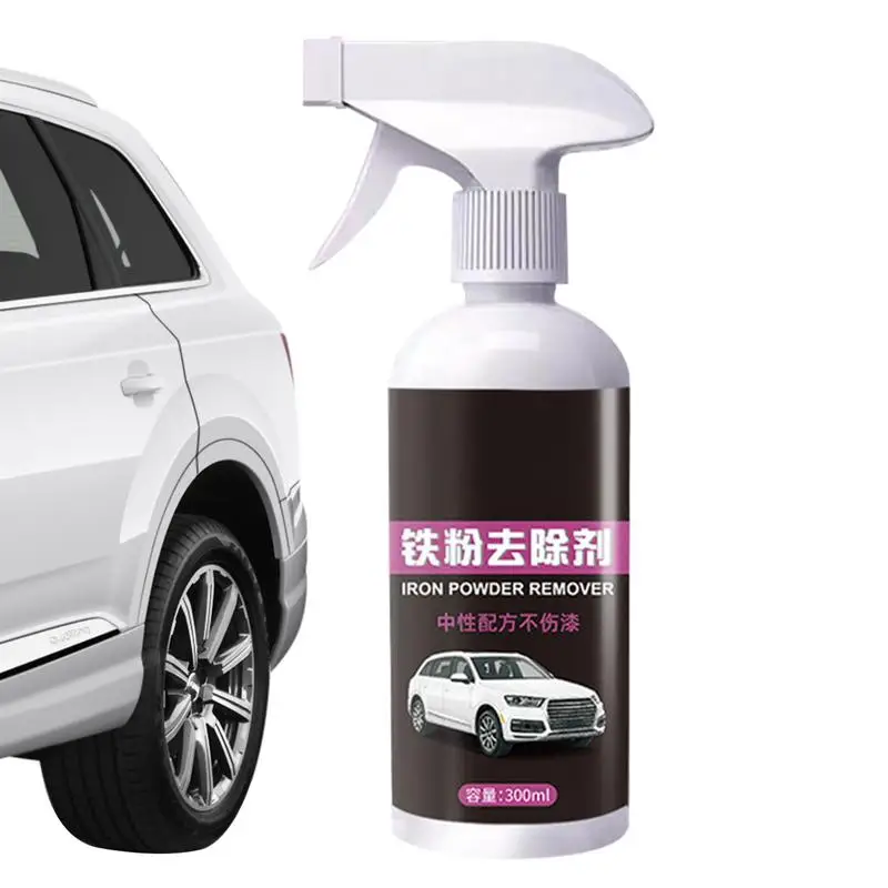 Rust Remover Spray Car Paint Iron Powder Remover 300ml Car Paint Maintenance Rust Inhibitor Iron Contaminant Yellow Spots