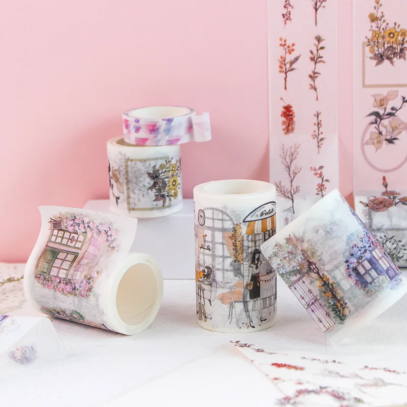 26 Designs Washi Tape Flowers/ Windows/ Girls Japanese Masking Paper Tape Journal Decorative Adhesive DIY Stickers Label Gifts