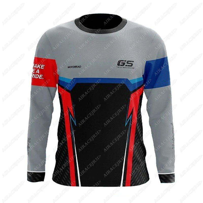 For BMW Motorrad R1250GS/R1200GS/ F850GS/F750GS/ Long sleeves T-Shirt Touring Motorcycle ADVENTURE Black Grey Summer Jerseys