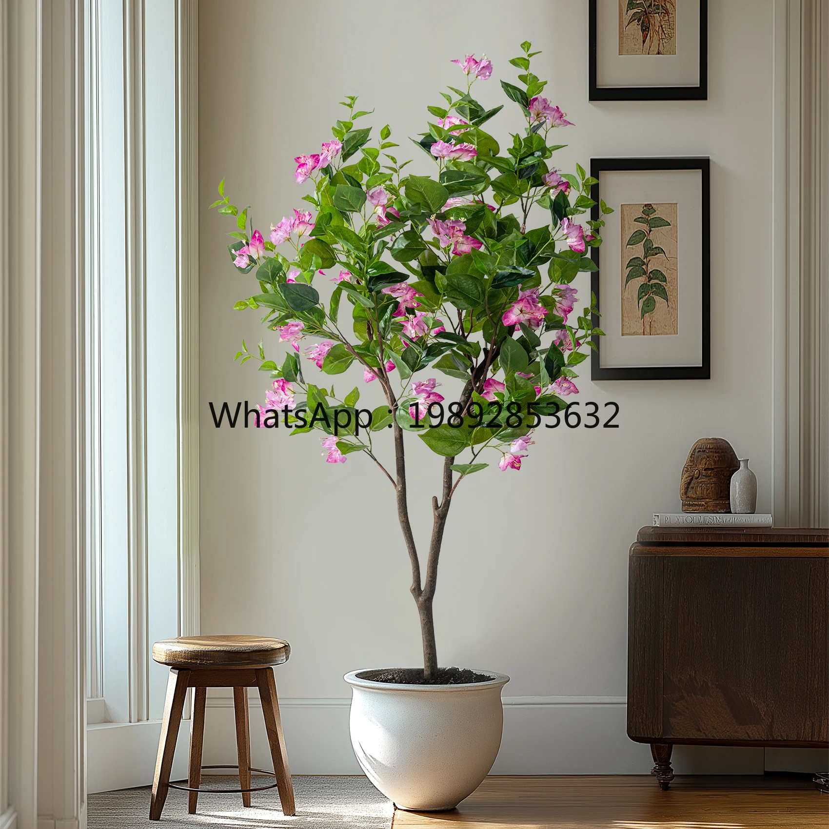 AB  simulated plant triangle plum floor-to-ceiling potted plant large fake tree advanced bionic green plant ornament