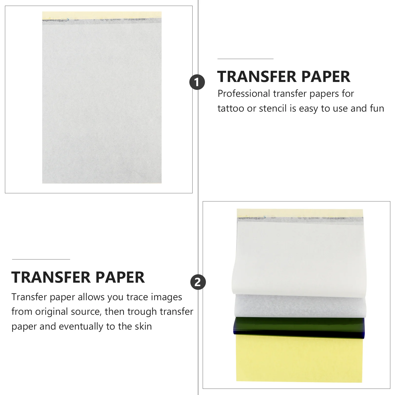 

25 Sheets DIY Transfer Paper Sheet Tattoo Stencil Paper for Hand Drawn Designs Tracing Art Craft Thermal Compatible