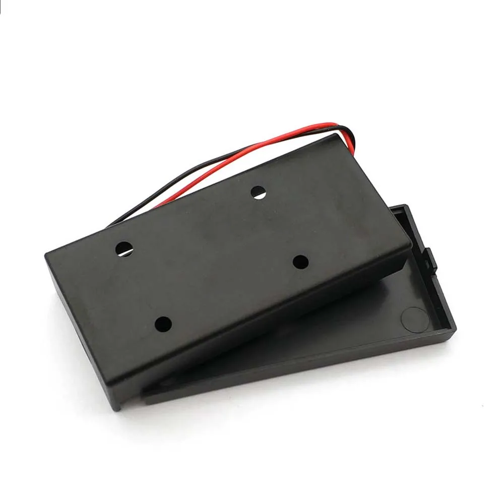 With Hard Pin Storage Box ON/OFF Switch ABS Batteries Container Battery Holder Battery Box 2 Slots Battery Storage Boxes
