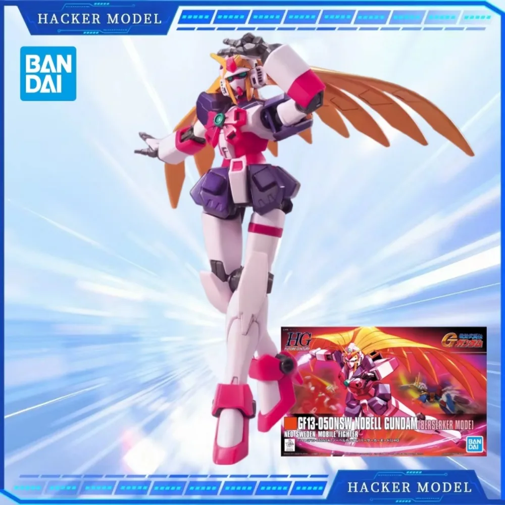 

Оригинальный сборный анимационный набор Bandai 1/144 HG-GF13-050NSW Nobel Gundam, модель для сборки, коллекционная фигурка, подарок