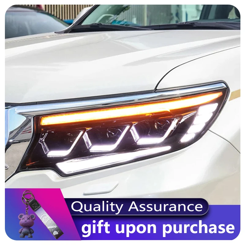 

Car Styling For Toyota 2018-2021 Prado LC150 Headlight Upgrade DRL Front Signal Dynamic Lamp Full LED Tool Accessories