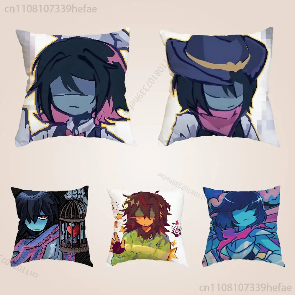 

D-DeltaruneS Kris Pillow Case Plush Pillow Cases Home Decoration Pillow Cover for Sofa Bed Chair Living Room
