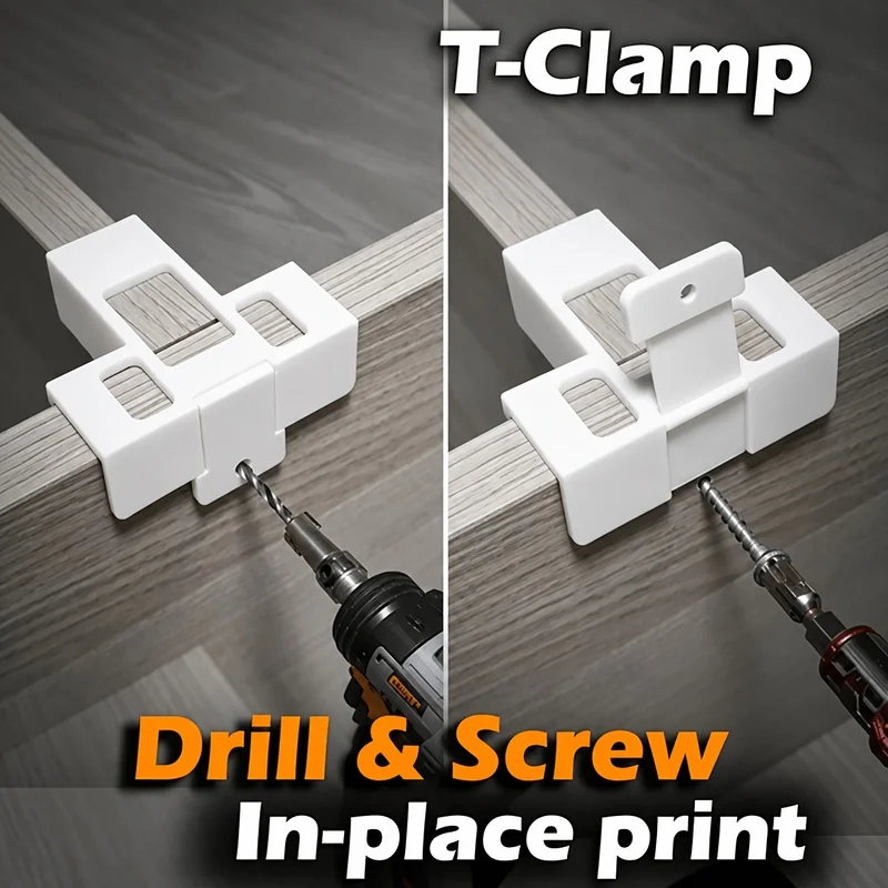 18mm T-Cross Positioning Drilling Jig, Furniture Assembly Locator, Hole Guide for Cabinet & Shelf Wooden Board Installation
