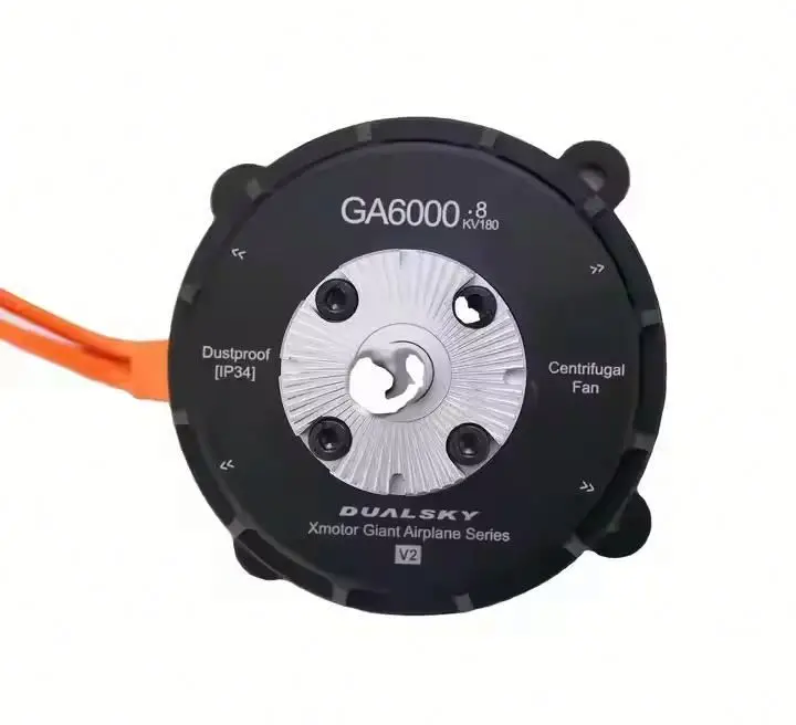 

Бесщеточный двигатель DUALSKY GA6000.S 160KV из высокопрочного алюминиевого сплава, 90,2 мм, для самолетов с фиксированным крылом, авиамоделей 55-60 куб. см, VTOL