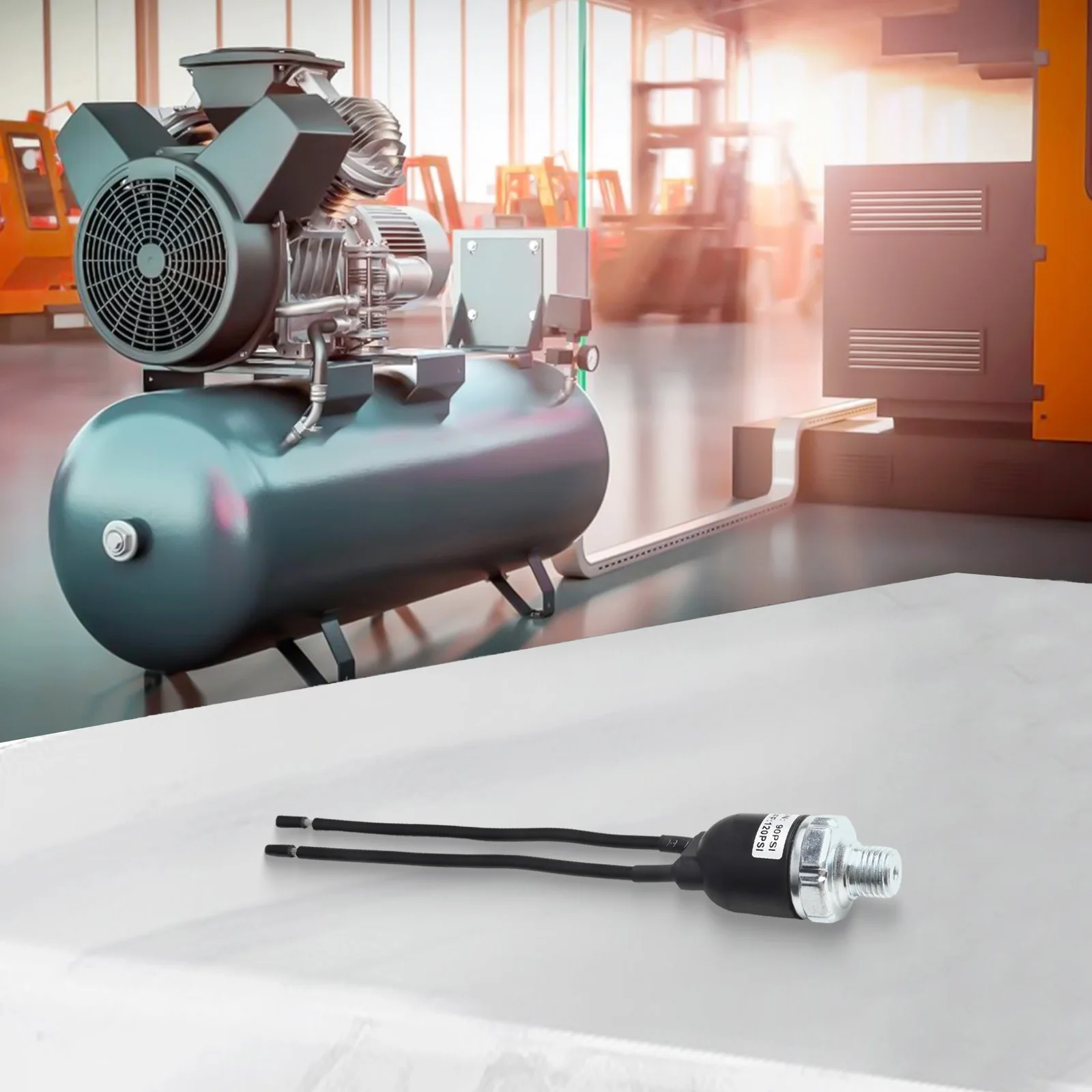 1/4 NPT Male Air Pressure Switch Designed for Air Compressors Activation Below 70/90/110/120 PSI for Reliability