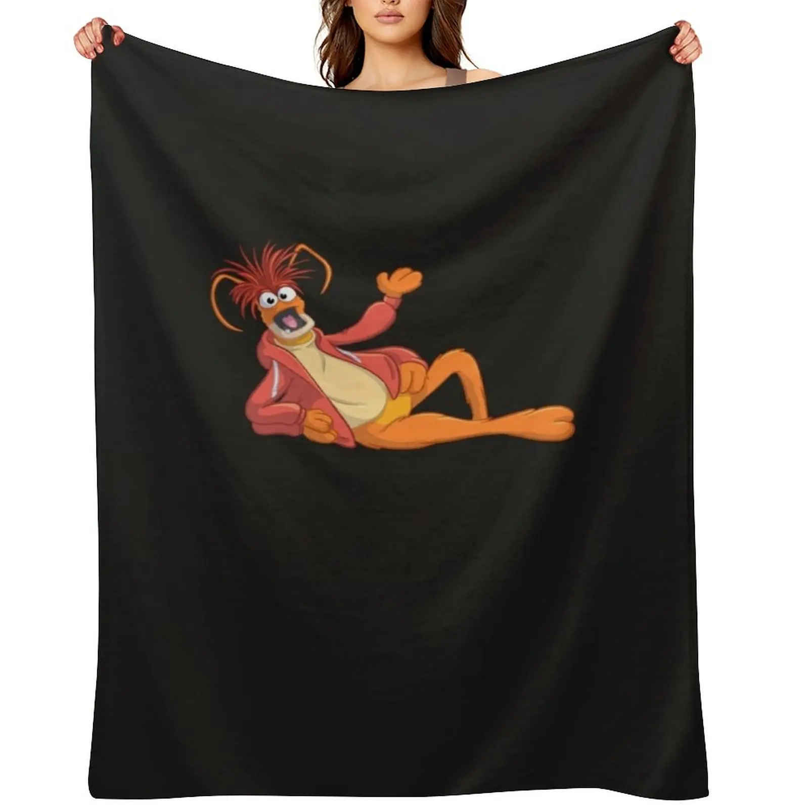 

Pepe the King Prawn T-Shirt Throw Blanket Cute valentine gift ideas Soft Plaid Quilt Blankets