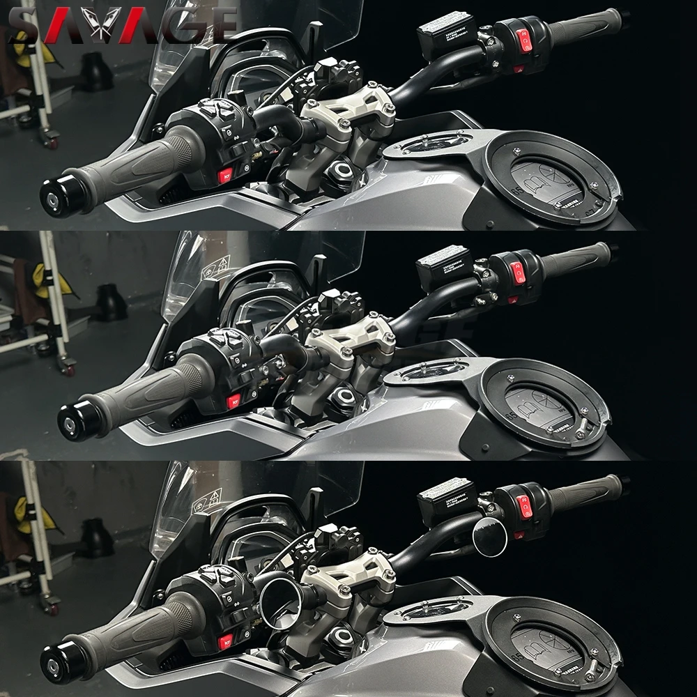 Daytona 660 Blind Spot Mirror For Tiger Sport 800 Trident 660 2021-2026 Adjustable Auxiliary Rearview Mirror Wide Vision Mirrors