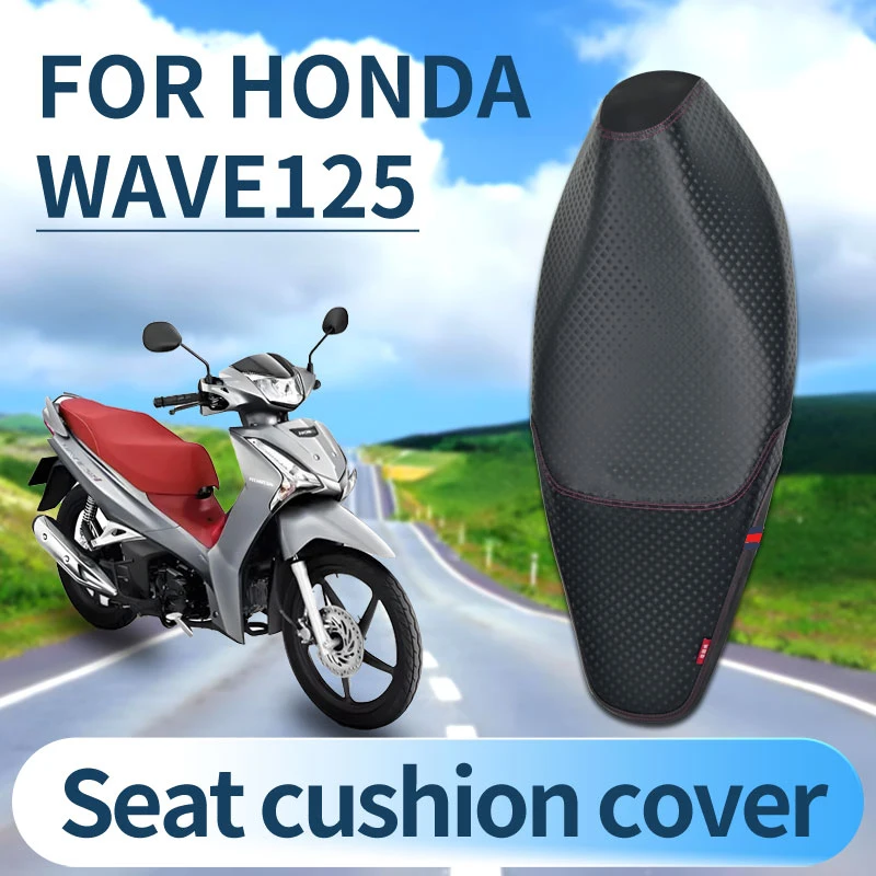 For Honda Wave 125 Seat Cover Leather Motorcycle Seat Cushion Cover Protector Custom Fit for Wave 125 motorcycle accessorieses