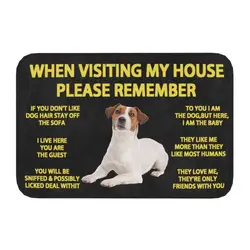 Please Remember Jack Russell Terrier Dogs House Rules Doormat Front Floor Door Entrance Mats Bath Kitchen Garage Carpet Rug