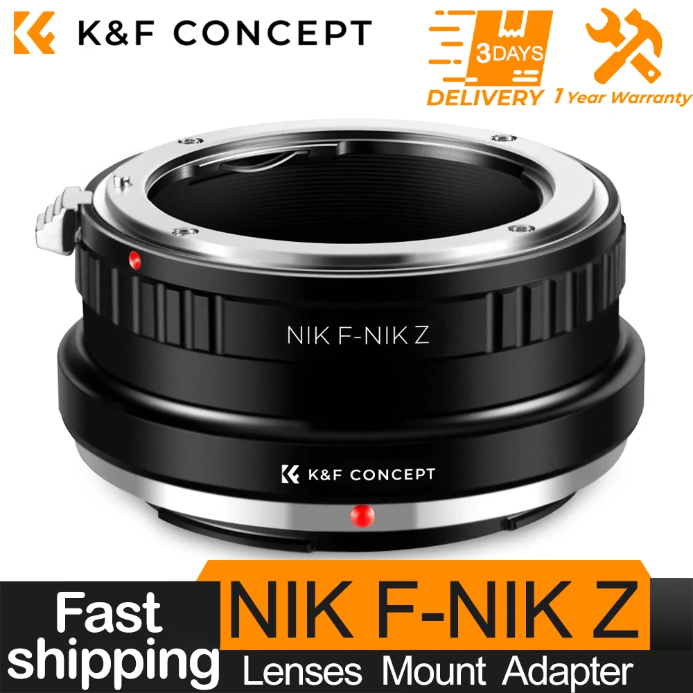 K&F Concept Nik-Nik Z Lens Adapter Ring for Nikon F/AF AI AI-S Lens to Nikon Z6 Z7 Mount Camera for Nikon Z5 Z6 Z7 Z6ii Z7ii