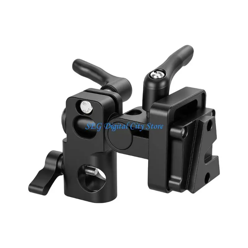 U75B Professional V Type Male Mount With Integrated 16Mm Light Stand Base Quick Release V Lock For Video Recording Gear