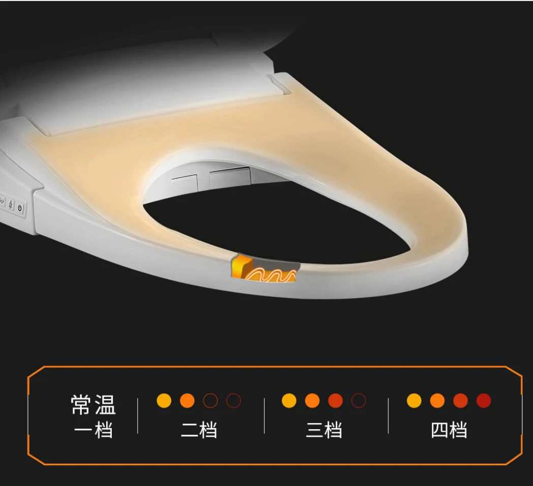 Modern Smart Electric Bidet EU Standard Round Heating Plastic Toilet Seat Cover Remote Control