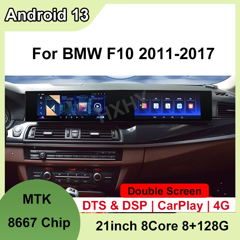 Double Interactive Android 13 8+128G Auto Carplay Car Dvd Radio Player Navigation Multimedia Stereo For BMW 5Series 520i F10 F11