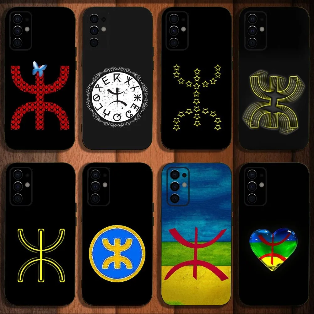 Amazigh Berber Flag Phone Case For Samsung S24,S21,S22,S23,S30,Ultra,S20,Plus,Fe,Lite,Note,10,9,5G Black Soft Cover