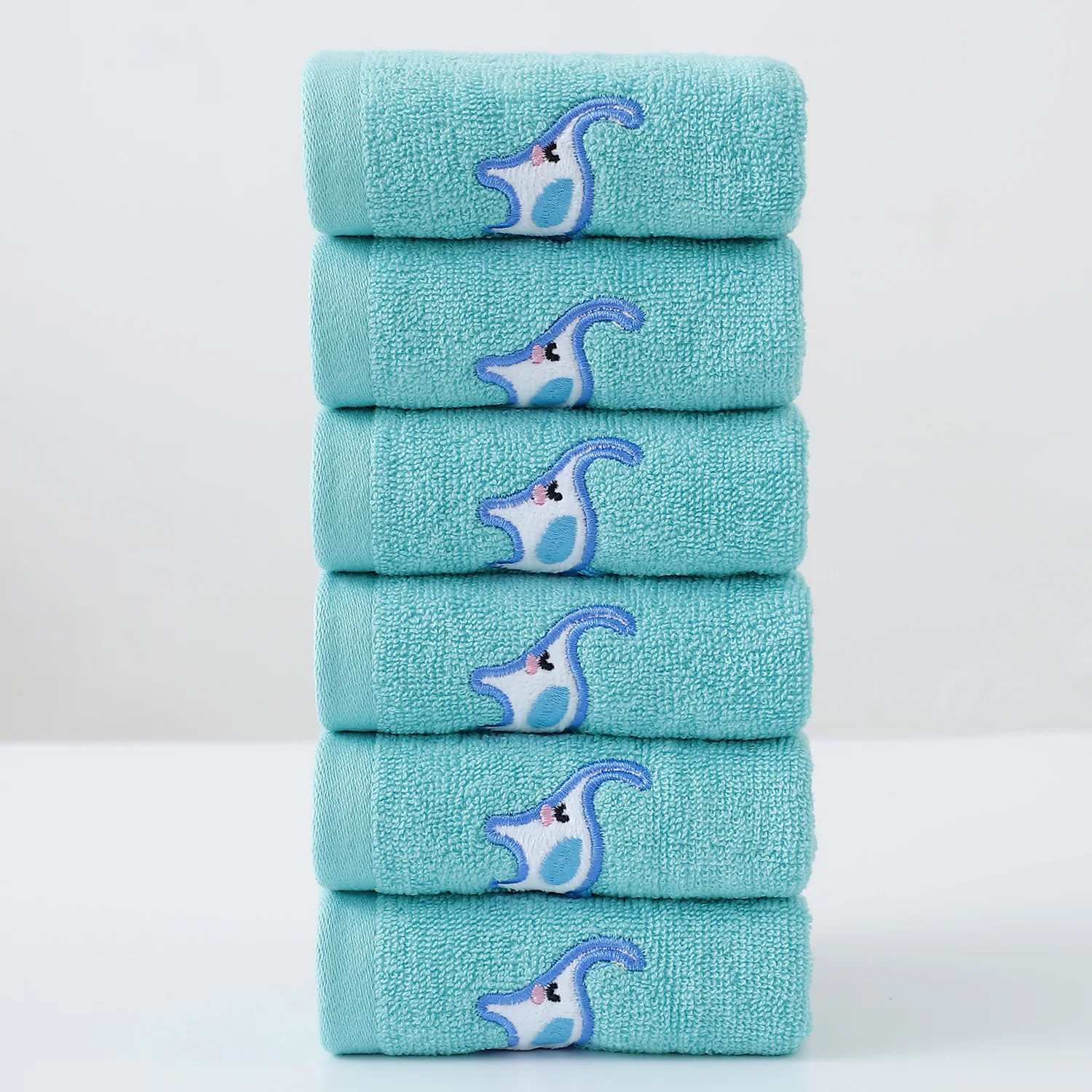Pure cotton absorbent face and mouth wiping small square towel towel, handkerchief towel, soft sweat wiping towel