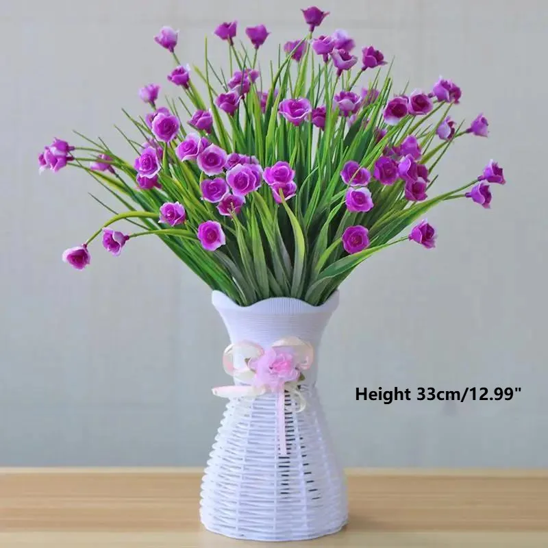 Plastic Artificial Flower Decoration Rose Simulation Dry Flower Decoration Living Room Potted Plants Indoor Decoration Lily
