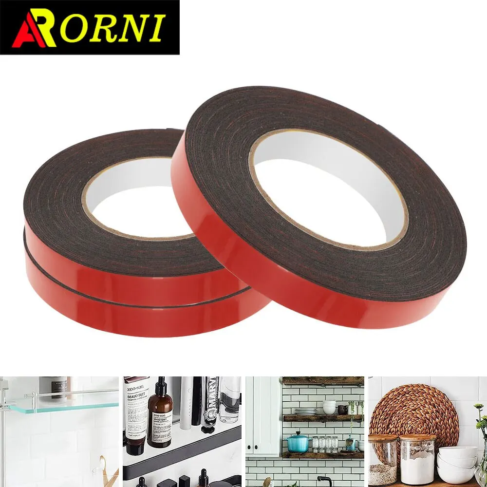 Double-sided Foam Sponge Tape, Double-sided Adhesive Foam Tape for Mounting, Double-sided Adhesive Tape, Length 10m