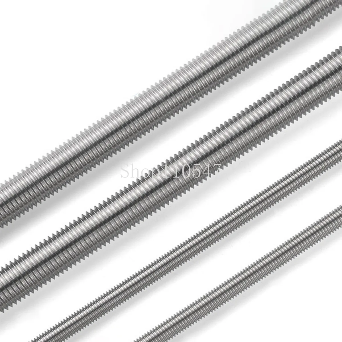 304 Stainless Steel Full Threaded Rod Bolt Length 16mm - 500mm Fully Metric Headless Thread Stud Rods Screws M4 M5