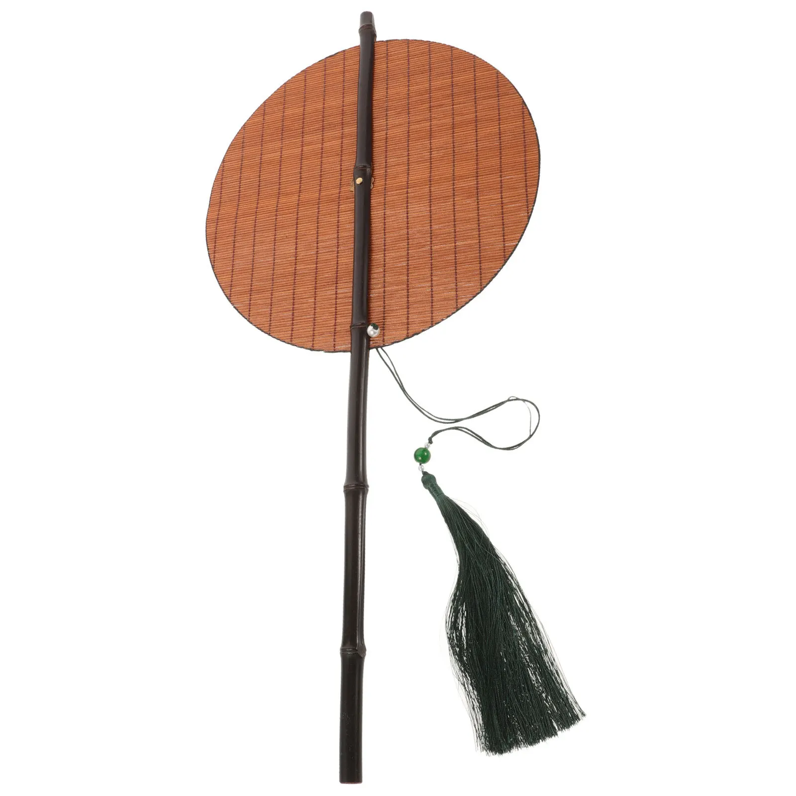 원형 대나무 접이식 부채 휴대용 여름 시원한 액세서리 댄스 공연 사진 소품 심플하고 우아한 원형 부채