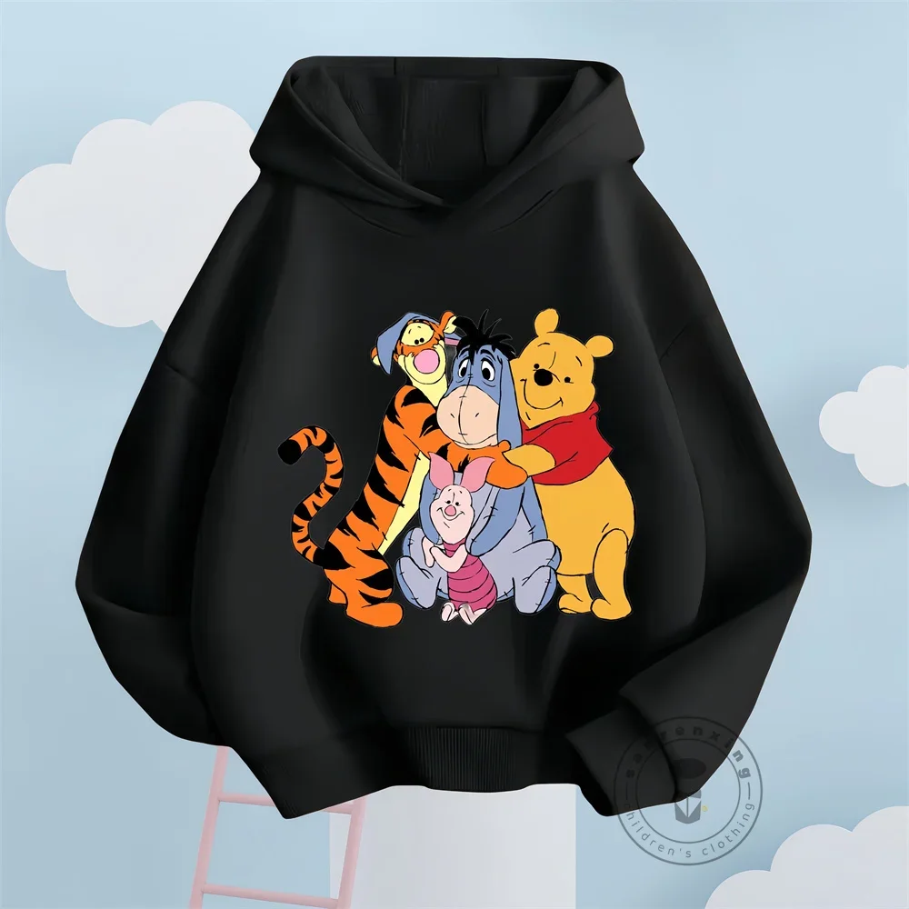 Winnie the Pooh Children Clothes Kids Suit Sweater Boy Girl Tigger Fleece Hoodies Pullover Sweatshirt Pant Baby Girls Tracksuit