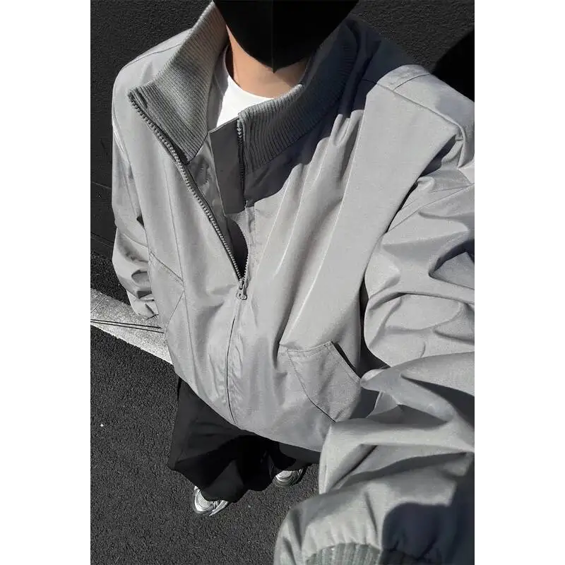 

Осень 2021, мужская куртка Cleanfit, модная короткая летная университетская уличная верхняя одежда, кардиган, мужское пальто, топ