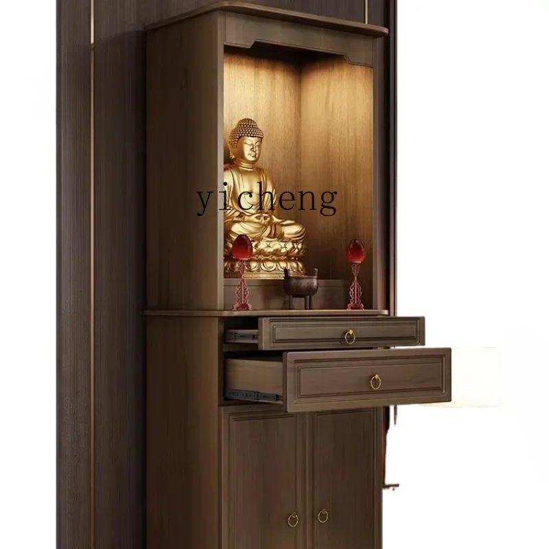 ZC new Chinese vertical cabinet idol offering table shrine household living room god of wealth offering table