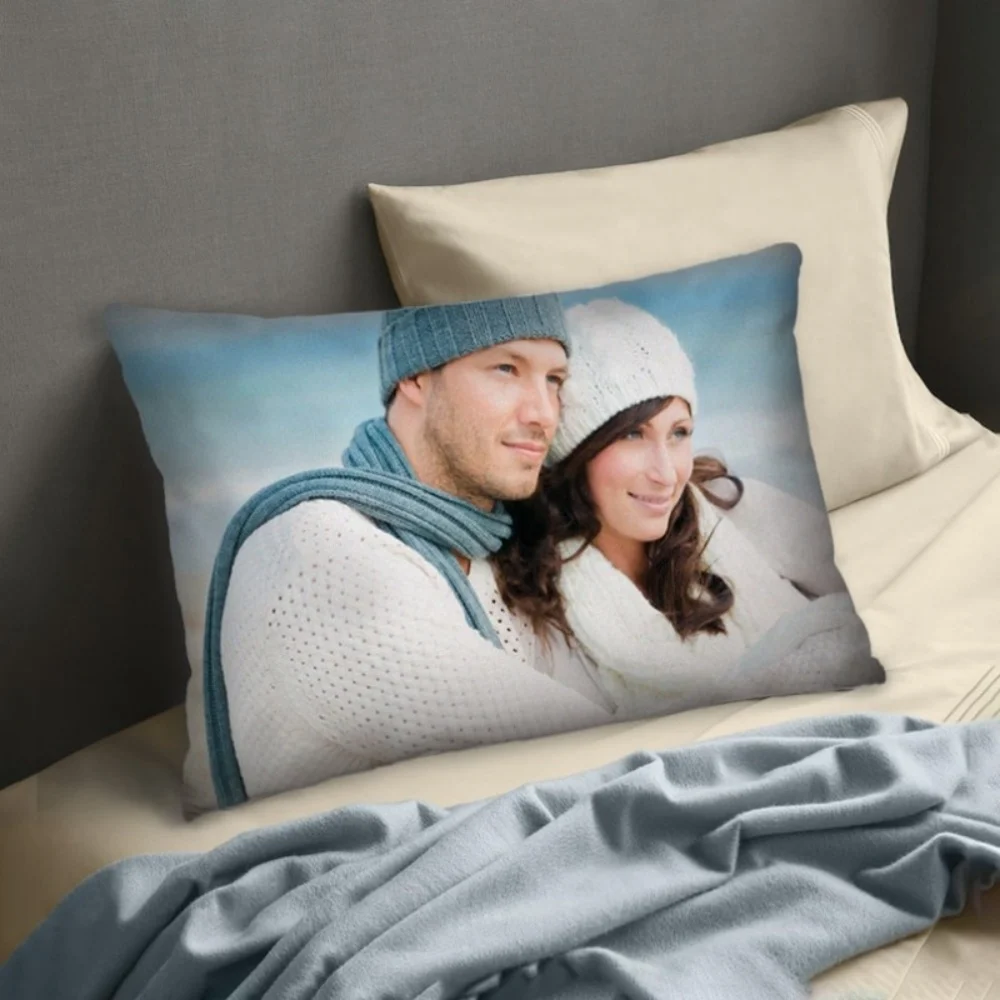 Personalized HD Photo Print Throw Pillow, Customizable Double Sided Picture Cushion with Zipper, Ultra Soft Plush Decor Pillow